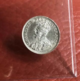 South Africa 3 Pence 1925 Wreath Reverse Unc.  Rare