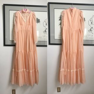 70s Boho Gunne Sax Love Witch Vintage Prairie Dress Size Small Rare Size 10 2