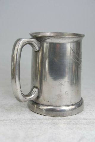 FINE ANTIQUE CHINESE DRAGON PEWTER TANKARD MUG BY KWANG HENG SWATOW 5