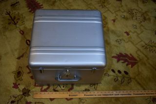 Vintage Zero Halliburton Aluminum Equipment Case 18x18x11.  5 Key Cia Huge