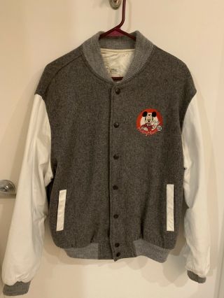 Vintage Gray/white Mickey Mouse Club Varsity Jacket Mmc (80s & 90s) Size X - Large