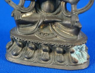 Antique/Vintage Small Brass/Bronze Seated Shiva Statue 3