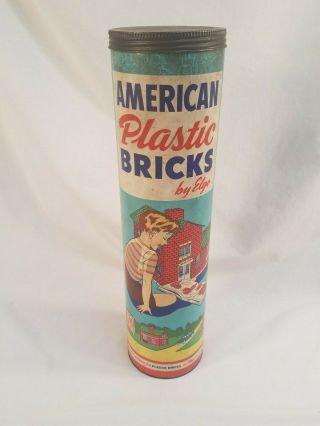 Vintage American Plastic Bricks By Elgo,  Set 715,  Incomplete
