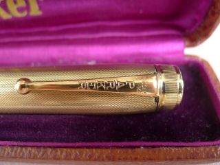 Rare Parker Senior Duofold 14K Solid Gold Fountain Pen 10