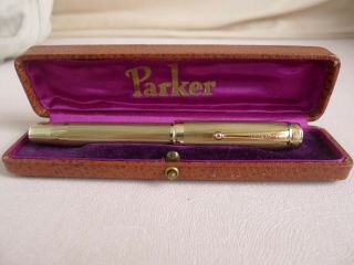 Rare Parker Senior Duofold 14k Solid Gold Fountain Pen