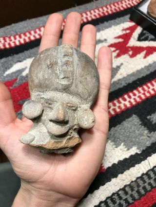 Mlc S3309 3 3/4” Pre - Columbian Clay Pottery Idol Artifact Old Relic Americas