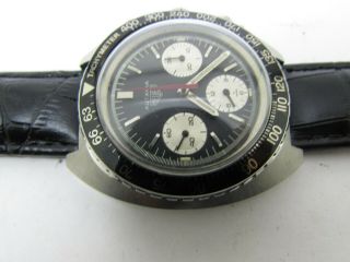 Vintage Heuer Autavia Chronograph Steel Valjoux 7736 Men Watch 8