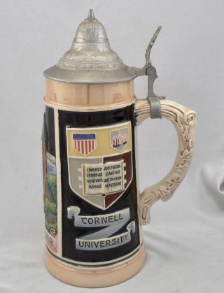 Vintage C1953 Cornell University Beer Stein Germany Library Tower Eric P.  Mihan