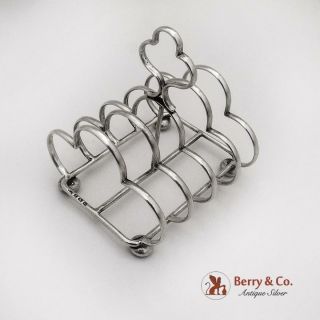 Vintage Toast Rack 4 Slice Robert Chandler Sterling Silver Birmingham 1913 2