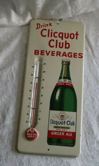 Rare Vintage Clicquot Club Ginger Ale Thermometer