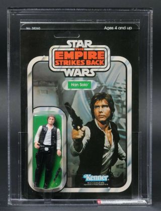 Star Wars Vintage Han Solo Small Head Esb 31 Back - A Afa 80 (80/85/85) Moc
