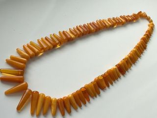 RARE Natural Vintage Amber Beads Antique Baltic Old Necklace 58 gr 3