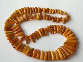 RARE Natural Vintage Amber Beads Antique Baltic Old Necklace 58 gr 6
