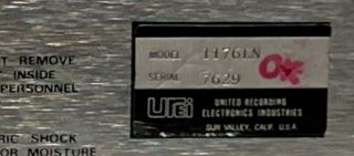 Urei 1176LN Rev.  G compressor Vintage, 3