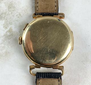 Vintage Universal Geneve Chronograph Wristwatch Enamel Breguet Dial 18kt YG RARE 6