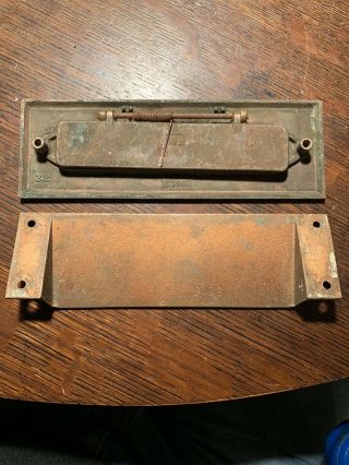 3 Available Russwin Mail Slot Cast Bronze Postal Arts,  Crafts Era Hardware 2