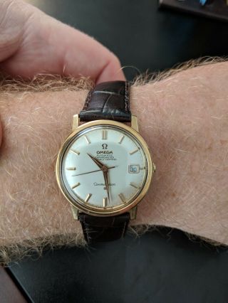 Vintage Omega Constellation 18K Gold Men ' s Watch 12