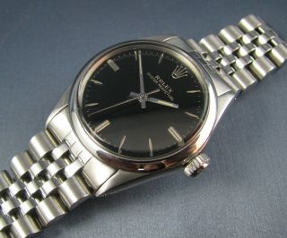 Vintage Rolex Oyster Perpetual Stainless Steel Mid Size Mens Watch 6548 1966