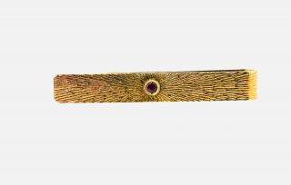 Rare Atique 14k Ruby Gold Tie Clip Pin By Tiffany Hard To Find
