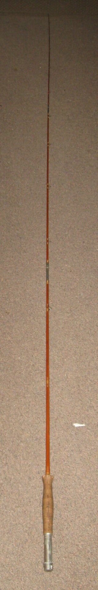 Vintage Goodwin Granger 3 piece Bamboo Fishing Pole Rod w/ Bag & Metal Tube 6