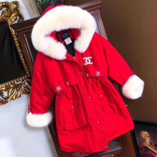 Authentic Chanel Vintage Down Coat Women’s One Size Red