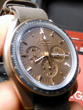 Omega Speedmaster Moon Watch Apollo 11 45 Year Titanium Gold 99.  99 Lnib Rare