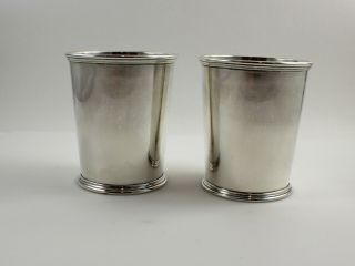 Kirk 277 Sterling Silver Julep Cups - 3 3/4 " - Set Of 2 - No Monogram