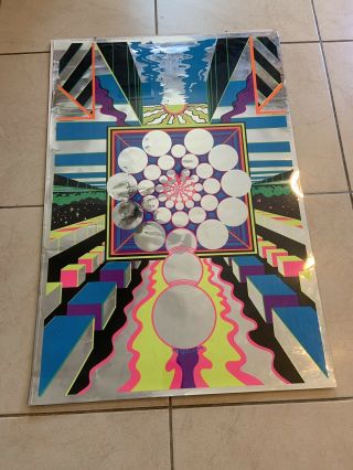 Rare Ron Walotsky ' Aquarius ' Vtg 1971 Mylar Poster blacklight 2