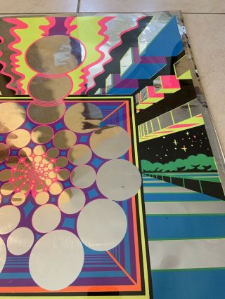 Rare Ron Walotsky ' Aquarius ' Vtg 1971 Mylar Poster blacklight 8