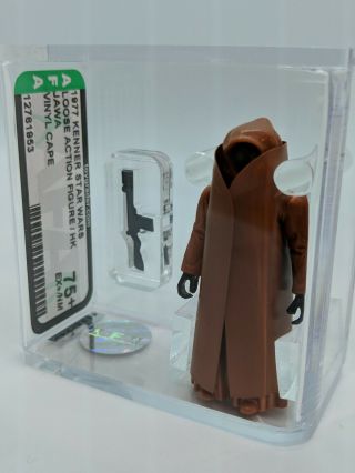 Star Wars Vintage Kenner 1977 Jawa Vinyl Cape AFA 75,  (Includes CIB) 2