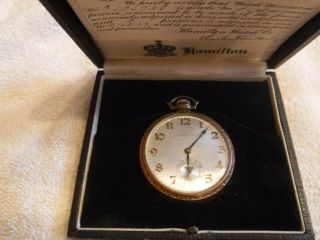 Hamilton Watch Company Pocket Watch W/ Box