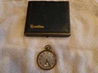 Hamilton Watch Company Pocket Watch W/ Box 8