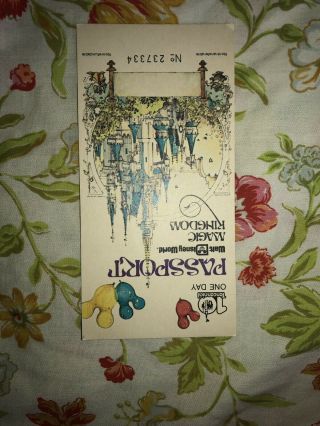 2 Vintage Walt Disney World Tencennial One Day Passport Ticket Magic Kingdom 5