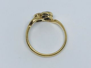 Diamond and Sapphire Crossover ring in 18ct gold Size N 5