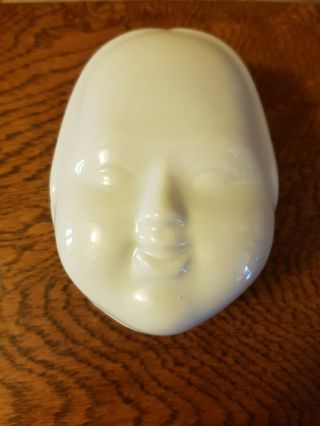 Japanese Porcelain Trinket Box,  Smiling Buddha Face