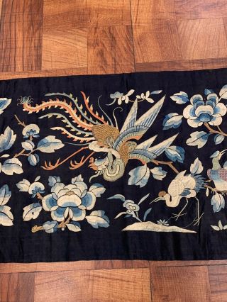 Fine Antique Chinese Silk Panel With Quality Qing Fine Details 11