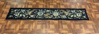 Fine Antique Chinese Silk Panel With Quality Qing Fine Details 2
