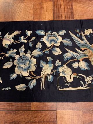 Fine Antique Chinese Silk Panel With Quality Qing Fine Details 4