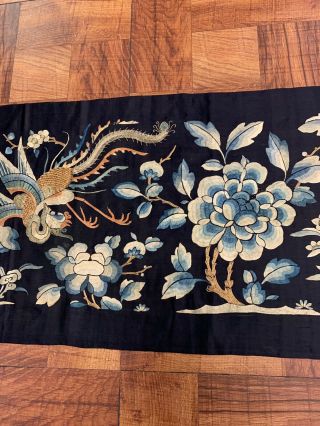 Fine Antique Chinese Silk Panel With Quality Qing Fine Details 7