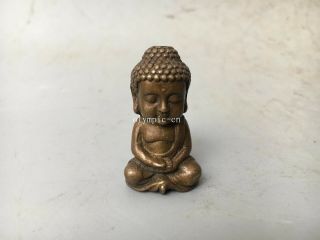 Old Bronze Copper Carvings Baby Sakyamuni Buddha