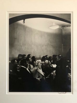 Rare large photo of Marilyn Monroe at Actors Studio Roy Schatt.  Framed.  Signed. 10