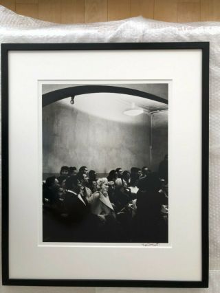 Rare large photo of Marilyn Monroe at Actors Studio Roy Schatt.  Framed.  Signed. 3