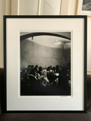 Rare large photo of Marilyn Monroe at Actors Studio Roy Schatt.  Framed.  Signed. 8