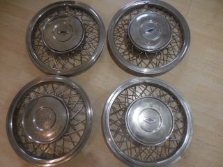 1955 Chevrolet Accessory Wire Hubcap Set Nomad Belair Corvette 1954 " Rare "