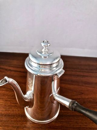 MYSTERY STERLING SILVER COFFEE POT GEORGIAN? CHINESE EXPORT? CANADIAN? 305G 2
