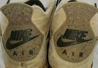 Nike Air Jordan Iv 4 Shoes Size 10 White Grey Cement Taiwan Vtg