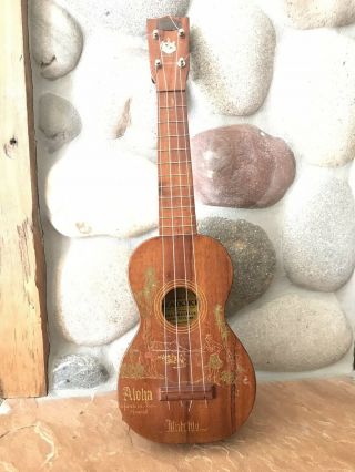 Vintage Paul Summers Ukulele Antique Famous Waikiki Koa Uke