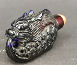 Chinese Vintage Handwork Carving Glass Snuff Bottle - 64 -