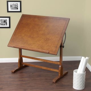 Studio Designs 42 - Inch Classic Vintage Oak Wood Drafting Table