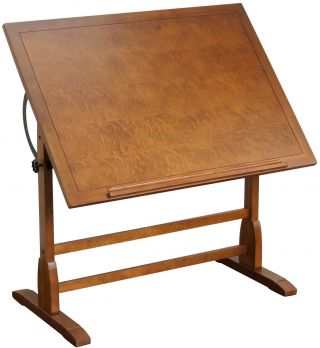 Studio Designs 42 - inch Classic Vintage Oak Wood Drafting Table 2